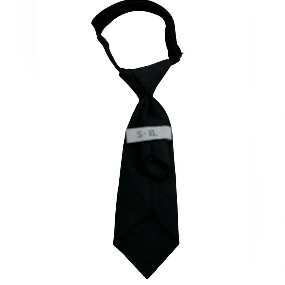 Toddler Boys Adjustable Black Snap Closure Necktie S-XL